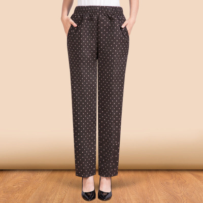 迪鲁奥(DILUAO)妈妈裤子加绒加厚高腰中老年女裤秋冬外穿老年人常规休闲长裤