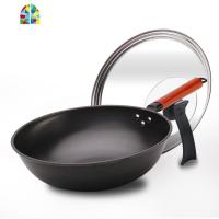 炒锅老式铁锅电磁炉燃气灶适用精铁锅具无涂层炒菜锅锅家用 FENGHOU 34平底带耳(单锅无赠品)
