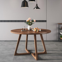 利索(LISUO)纯实木圆形洽谈桌