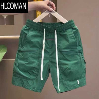 HLCOMAN日系机能工装短裤男夏季潮流速干冰丝休闲五分裤宽松直筒运动裤子