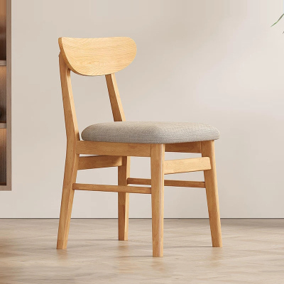 帝德龙 实木餐椅家用餐桌椅原木靠背椅子