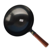 金迪乐中式炒锅家用炒菜锅木柄防烫铁锅