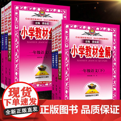 2025新版小学教材全解一年级下册上册语文数学教材全解全套部编人教版1年级语数课本同步训练教材解读详解讲解七彩大课堂薛金