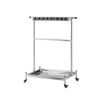 翌嘉YJ4122152 不锈钢拖把架可移动扫把架落地式拖把架 8拖10挂 移动款