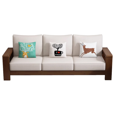 臻远 ZY-SMSF-19 北欧实木沙发简约家用沙发 三人位