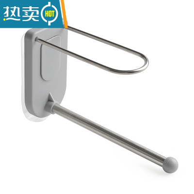 敬平衣架收纳器免打孔壁挂夹子整理架挂钩阳台不锈钢晾放 不锈钢衣架收纳架灰色 单个装 1个衣夹