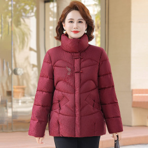 新款女装妈妈棉服女中老年码中年棉衣40-60岁冬季保暖外套厚