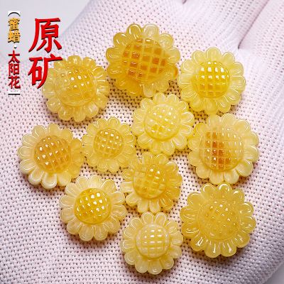 俄料精工蜜蜡琥珀太阳花背云隔珠散珠隔珠文玩佛珠手串链diy配件送女朋友老婆情人节七夕生日礼物