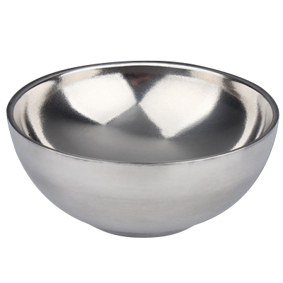 瓦图 (WATU)厨房用具 6.5英寸不锈钢双层碗 无磁加厚隔热碗米饭碗 10个装