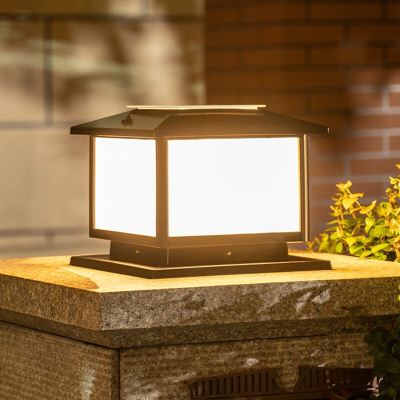 苏宁放心购太阳能灯围墙柱头灯现代简约户外庭院大柱灯别墅花园室外