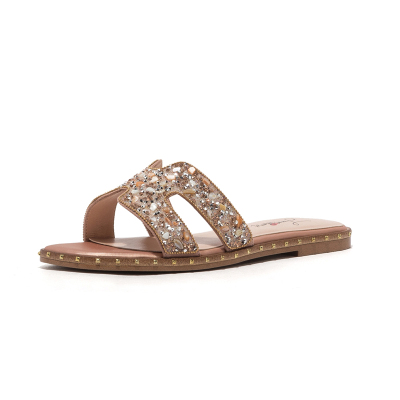 成交价279-Fondberyl/菲伯丽尔轻便一字拖女甜美低跟外穿拖鞋FB02110057