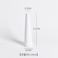 北欧简约复古风桌面陶瓷花瓶客厅餐桌插花花艺电视柜橱窗装饰摆件 三维工匠 花瓶K