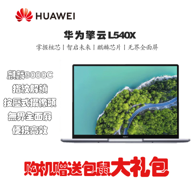 华为(HUAWEI)笔记本电脑 全国产化 办公高效续航擎云L540X (麒麟9000C 16GB+1TB)麒麟系统试用版