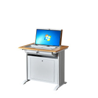 晋舰 翻转桌隐藏式多媒体电教室机房电脑桌嵌入式课桌 020单人位