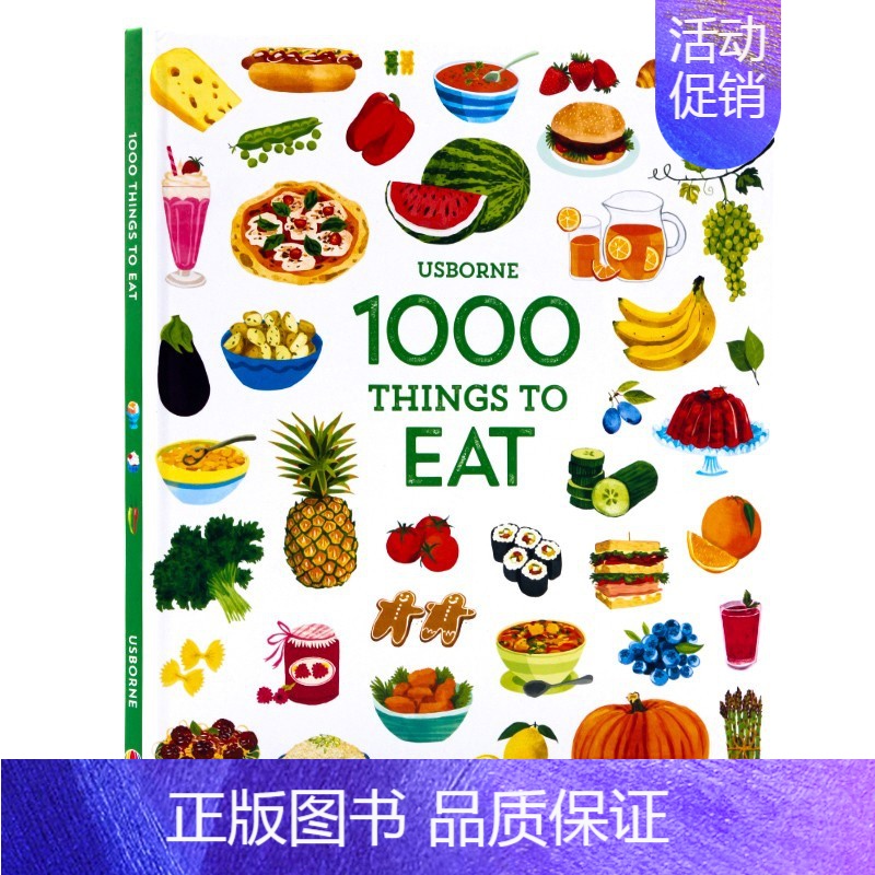 1000种食物 [正版]1000词 Usborne英文原版绘本 1000 Things That Go/Animals/