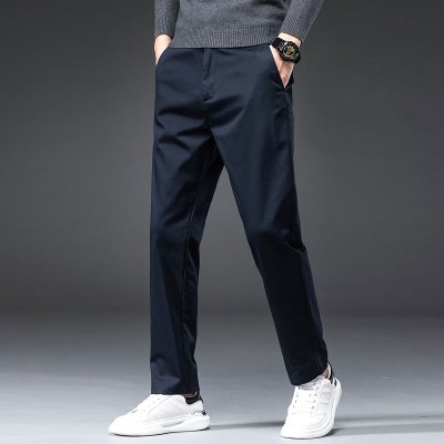 金盾(KIN DON)秋冬季男士休闲裤直筒黑色蓝色商务西裤男裤子