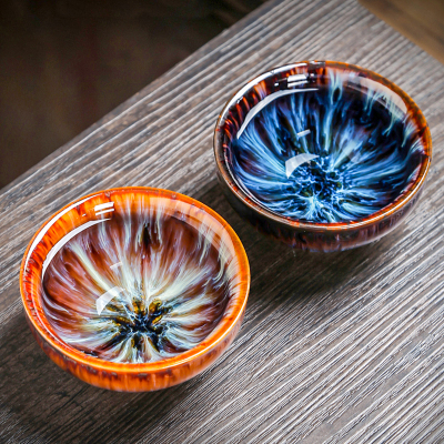 MULTIPOTENT建盏茶具功夫茶杯窑变主人杯君子杯(2个装)精美伴手礼盒套装