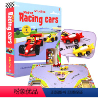 [正版] 发条小赛车 Wind-up Racing Cars 轨道书真实轮子可跑 进口英文原版绘本儿童游戏玩具纸板