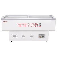 星星(XINGX)展示柜商用大容量冷藏冷冻转换玻璃门保鲜冰柜超市海鲜店卧式岛柜SD/SC-2.0BX