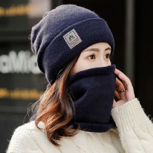 冬季帽子女保暖防寒毛线帽针织帽秋冬韩版骑车时尚