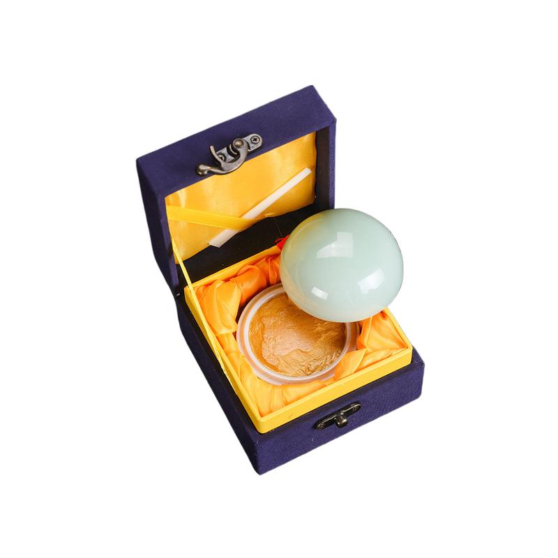 蓝壹合石 金色印泥 30克锦盒装 一盒