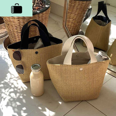 2020夏季新款潮田园风编织女包沙滩休闲网红菜篮子手提海边度假包NEW LAKE女手包