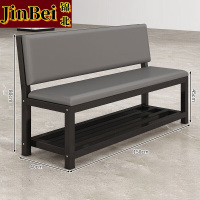 锦北长条凳软包沙发换鞋凳等候靠背休息区长条椅子150*45*80cm双层