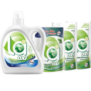 威露士洗衣液la有氧洗12斤装(松木3L+2L袋装+手洗500ml*2袋) 除菌去渍新除螨温和洁净