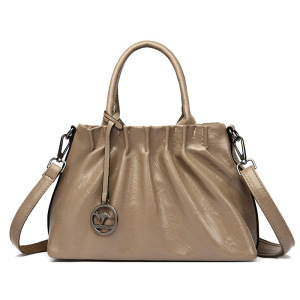 包包2023新款都市简约褶皱女包时尚PU斜挎手提单肩女士送女友