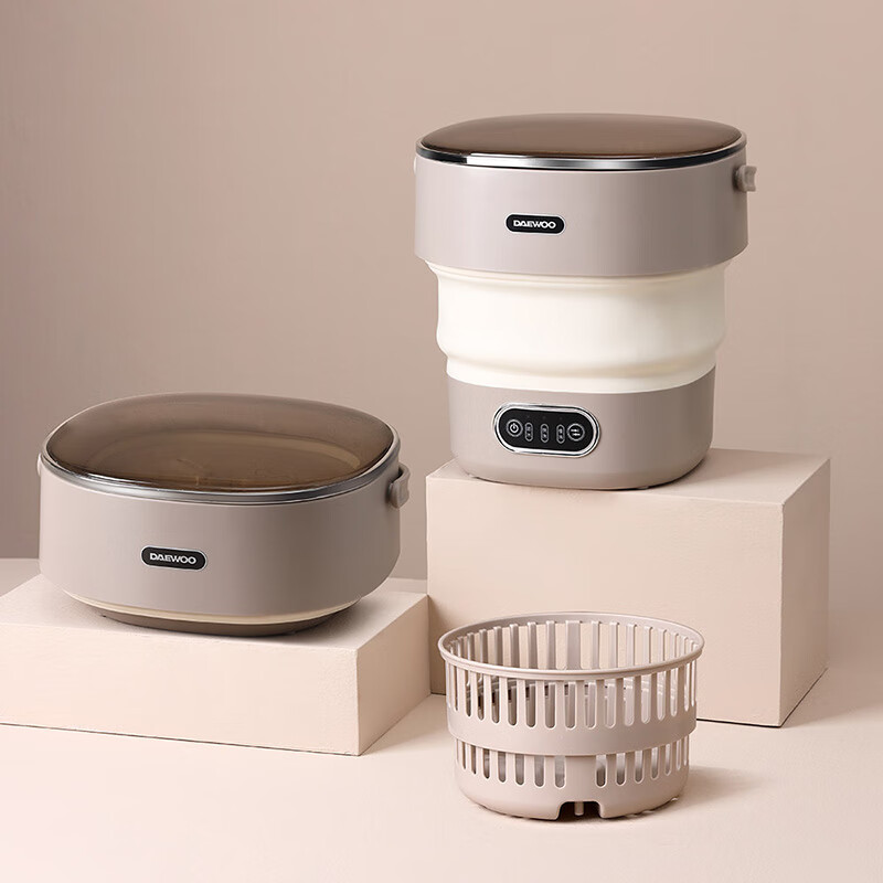 大宇便携折叠迷你洗衣机DYXY-ZD13木兰棕