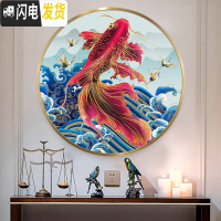 三维工匠十字绣2019新款客厅卧室简约现代小幅中式小件手工自己绣满绣 大格丝线70&times;70CM印花四股绣