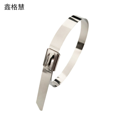 鑫格慧 304不锈钢扎带自锁式金属扎带 10*400/100根 包