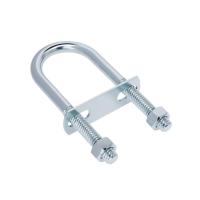中锦科技 镀锌U型螺栓螺丝带挡板U形管夹管卡 M10*28*68mm 4.8级 套