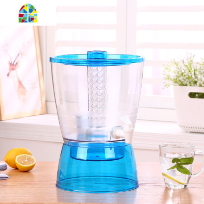 耐热13L冷水壶大容量塑料可高温家用茶壶水壶饮料果汁壶扎壶带盖 FENGHOU 单层6.5升红色凉水壶