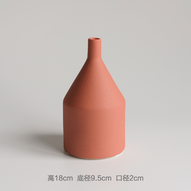 设计师样板房间干花ins北欧式摆件陶瓷花瓶 三维工匠 莫兰迪-日光黄