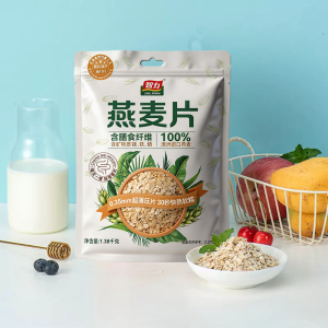 智力 早餐谷物 营养早餐 膳食纤维 即食免煮 纯燕麦片1380g