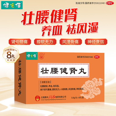 健之佳 壮腰健身丸 5.6g/丸*8丸/盒壮腰健肾养血 祛风湿肾亏腰痛膝软无力