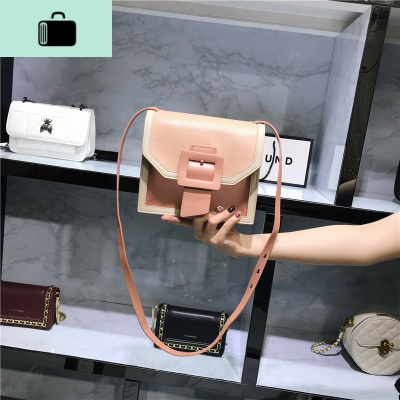 时尚2020新款半透明果冻包手提小方包单肩斜挎拼色包包女百搭insNEW LAKE 杏色女斜挎包