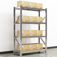 创世人 201不锈钢1.5m货架承重300kg收纳置物架四层仓储超市货架1500*500*2000mm