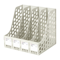 齐心 B2074 资料架(四格) 263*324*291mm 灰