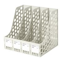 齐心 B2074 资料架(四格) 263*324*291mm 灰