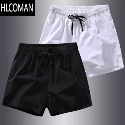 HLCOMAN短裤男2025夏季新款宽松冰丝裤薄款休闲裤速干跑步运动健身四分裤