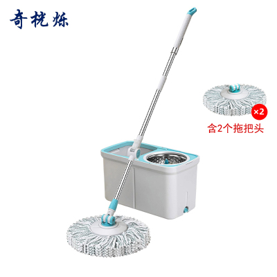 奇桄烁旋转拖把桶白色含两个拖把头个
