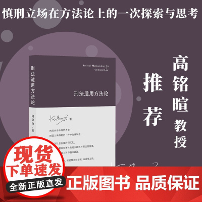 刑法适用方法论 何荣功 著 法律
