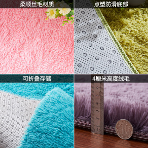 美帮汇少女心房间地毯卧室床边满铺长方形床前拍照毯子客厅茶几榻榻米垫