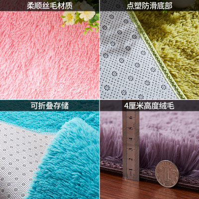 美帮汇少女心房间地毯卧室床边满铺长方形床前拍照毯子客厅茶几榻榻米垫