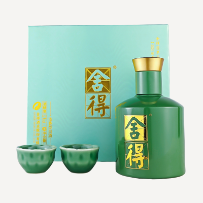 舍得翡翠小酒 52度 100ml 礼盒装 *1盒 浓香型白酒