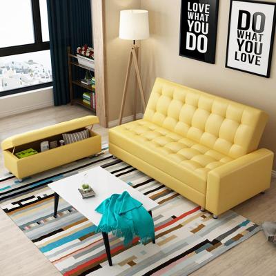 乳胶折叠沙发床可折叠客厅小户型双人两用多功能储物简约现代布艺