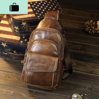 皮胸包男2020新款韩版潮头层牛皮时尚单肩包女休闲斜肩包男挎包NEW LAKE男士单肩包