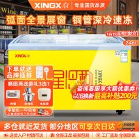 星星(XINGX)SD/SC-246SY展示柜商用冰柜246升 单温转换玻璃门卧式冷柜平岛柜 超市便利店速冻雪柜